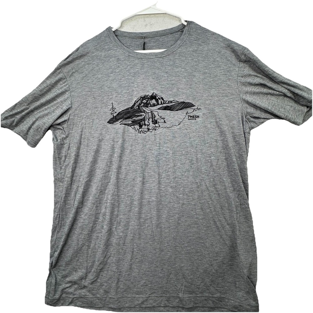 NEW 7MESH 7 Mesh Elevate Tee Shirt SS Mens 2 Kate Zessel Pebble Grey XXL Cycling
